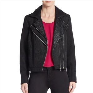 1.State Black Tweed Moto Jacket with zippers